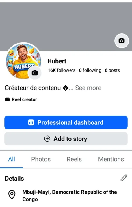 Service Image Vente d'une page Facebook